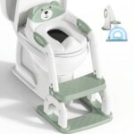 KYYOKE Toilettensitz Kinder mit Treppe – 2-in-1 Toilettentrainer höhenverstellbar für Jungen & Mädchen