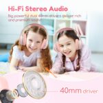 EarFun Kinder-Kopfhörer Bluetooth mit 85/94dB Lautstärkeschutz – 40h Akku, Rosa – Bild 7