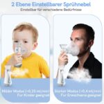 JOSSIS Ultra Leise Inhaliergerät – Kompakter Vernebler für Erwachsene & Kinder – Bild 3