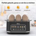 Olvy 6-Eier Eierkocher 6-in-1 – Automatischer Eierkocher mit LCD-Timer & Dampfgarer – Bild 3