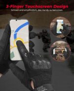 KEMIMOTO Taktische Handschuhe mit Kohlefaser Knöchelprotektor & Touchscreen – Einsatzhandschuhe – Bild 4
