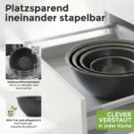 Hausfelder Salatschüssel Set 8-tlg. – 4 Kunststoffschüsseln mit Deckel & Tragegriff – Bild 5