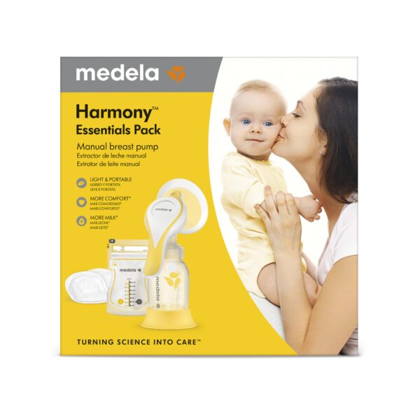 Medela Harmony Essentials Pack – Handmilchpumpe mit Zubehör für mobiles Stillen