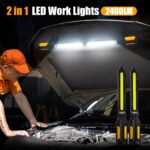 SYLSTAR LED Werkstattlampe mit Sensorsteuerung 2400 Lumen – Duale Arbeitsleuchte mit Magnet – Bild 2