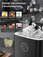 FOHERE Eiswürfelmaschine 14 kg/24h – Bullet Ice in 5 Min, 2 Grössen, Selbstreinigend – Bild 6