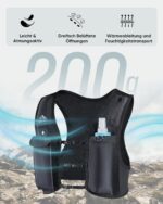 Zelvot Laufweste mit 500ml Trinkflasche – Leichte Hydration Weste für Damen & Herren – Bild 6