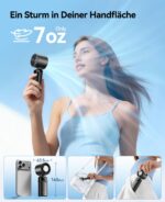 KIMMOO Handventilator mit Eiskühlung – 21000 U/min, 199 Stufen, 14h Akku, 3-in-1 – Bild 6