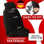 fixcape Baumwoll-Autositzbezug universal vorne – Schonbezug Frottee für Schutz & Komfort – Bild 3
