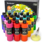 Shuttle Art Acrylfarben Set mit 18 Farben à 250ml – Künstlerqualität für alle Oberflächen