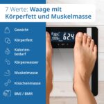 ADE Ines Digitale Körperanalysewaage bis 200 kg – Testsieger 2024 mit 7 Körperwerten – Bild 3