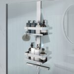 UUlioyer Duschregal zum Hängen aus SUS304 Edelstahl – Bohrerfreie Installation für Glastüren