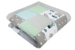 Medi Partners Krabbeldecke 120x120 cm – Wattierte Spielmatte aus 100% Baumwolle für Babys