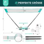 ENOVI EasyGo Badminton Set – Komplettes Federball-Doppelset mit Netz & Tasche – Bild 7