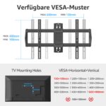 MOUNTUP 962mm Langarm TV-Wandhalterung 42-75 Zoll – Schwenkbar & Neigbar bis 45kg – Bild 7