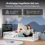 Bellabino Vere Bodenbett 120x200 cm – Montessori Kinderbett mit Rausfallschutz & Lattenrost – Bild 7