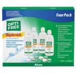 Opti-Free Replenish Kontaktlinsen-Pflegemittel 4 x 300 ml – Reinigung & Desinfektion mit TearGlyde