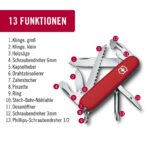 Victorinox Hiker Taschenmesser 13 Funktionen – Hochwertiges Multitool für Wandern & Camping – Bild 4