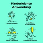 Restube Beach CO2 Rettungsboje – Sofortauftrieb für Schwimmen, SUP & Schnorcheln – Bild 5