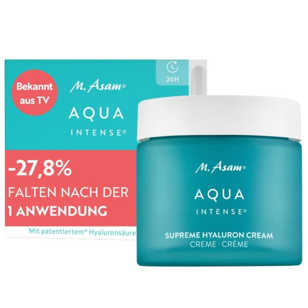 100 ml M. Asam Aqua Intense Supreme Hyaluron Cream – Feuchtigkeitscreme mit 120h Komplex & Anti-Falten-Effekt für trockene & sensible Haut