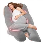 Nuliie Schwangerschaftskissen U-Form mit waschbarem Bezug – Ergonomisches Komfortkissen für Schwangere