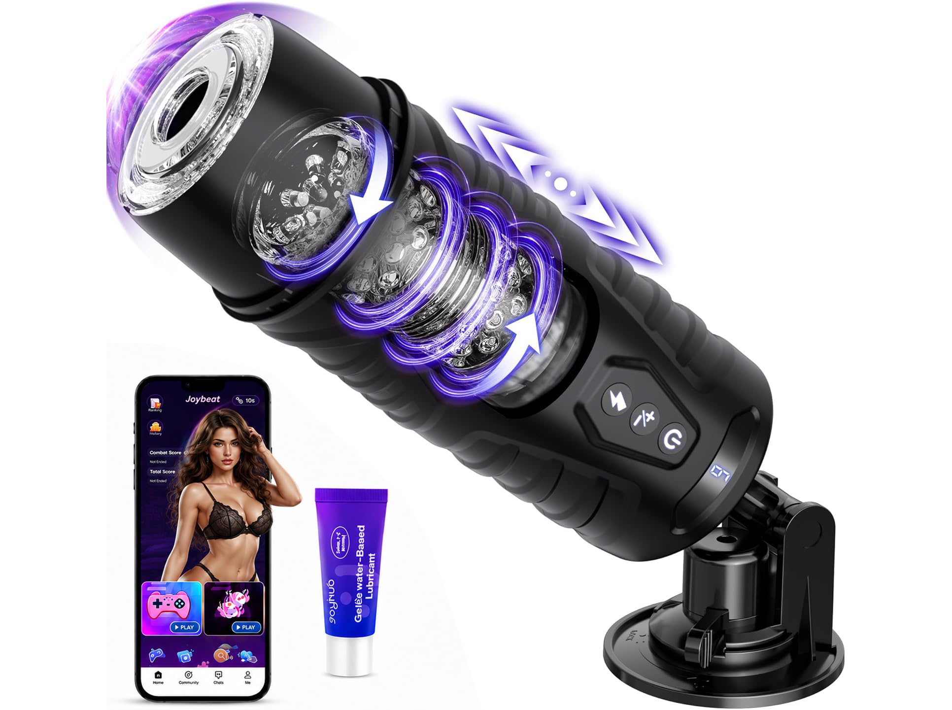 71R1bqiHLiL._SY1441_.jpg Honeyexp KI-Masturbator mit 7 Teleskop- & Rotationsmodi – APP-gesteuert für Männer – Bild 1
