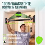PULLUP & DIP Klimmzugstange Türrahmen – Schraubloses Türreck mit gepolsterten Griffen bis 200 kg – Bild 4