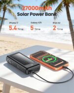 Bextoo Solar Powerbank 27000mAh mit 22,5W Schnellladung – Tragbares Ladegerät für Smartphones – Bild 4