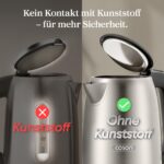 COSORI Wasserkocher 1,7 L Edelstahl mit Strix-Technologie – BPA-frei für schnelles Aufkochen – Bild 3