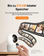 Anona Pano 4K UHD Innenüberwachungskamera – 360° Auto-Tracking, Wi-Fi 6, KI-Erkennung – Bild 5