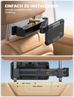 Lamicall Tablet Halterung Auto Kopfstütze – Faltbar mit Alu-Teleskoparm für iPad & Smartphone – Bild 6