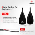 Abahub SUP Paddel 3teilig Teleskop 173–213 cm Aluminium mit PU – Verstellbar für alle Gewässer – Bild 2