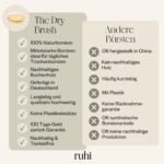 ruhi® Körperbürste Ø 10 cm – Trockenbürste aus Wildschweinborsten für Lymphdrainage & Cellulite – Bild 6
