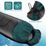 Sundom Schlafsack 3 Jahreszeiten 220x80 cm – 2-in-1 Camping Schlafsack wasserdicht & leicht – Bild 6