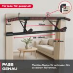 Sportstech Pullmate Klimmzugstange Türrahmen – Verstellbar 58–92 cm, bis 200 kg – Bild 4