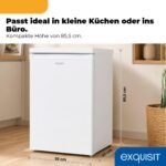 Exquisit Vollraumkühlschrank 127 l – Energieklasse E, leiser Betrieb 39 dB für Haushalt & Büro – Bild 2