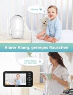 GHB Babyphone 5 Zoll 720P HD mit Infrarot-Nachtsicht & 168h Akkulaufzeit – Sicheres Babyphon – Bild 9