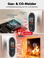 MOES 4-in-1 CO- & Gasmelder mit Steckdose – Intelligente Raumüberwachung für Haus & Wohnmobil – Bild 2