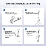 ATUMTEK 3-in-1 Selfie Stick Stativ mit Bluetooth-Fernbedienung – Aluminium Handy Halter – Bild 8