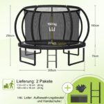Devoko Gartentrampolin mit Sicherheitsnetz & GS-Zertifikat – Kindertrampolin für sicheren Sprungspass – Bild 7