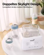 GROWNSY 9-in-1 Flaschenwärmer mit Sterilisator – Doppel-Flaschenkapazität für schnelles Erwärmen – Bild 6