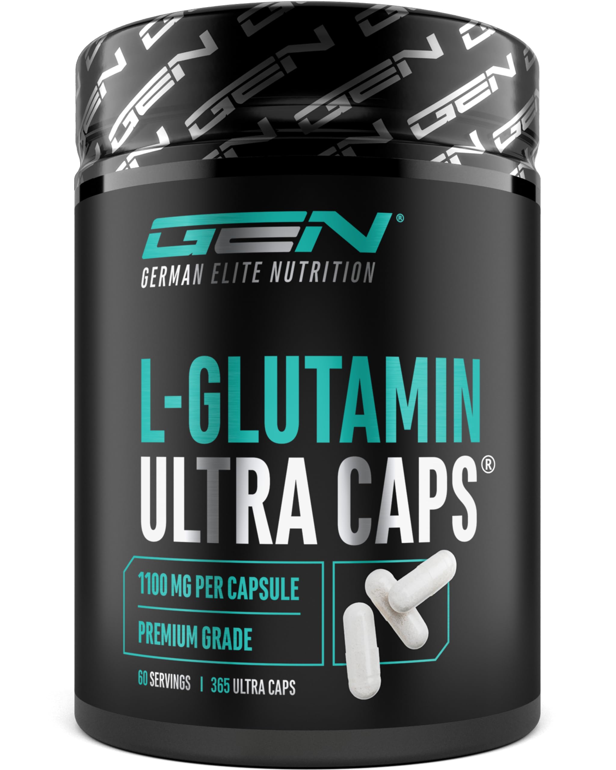 71S4ioHwqVL._SY2560_.jpg L-Glutamin Ultra Caps 365 Kapseln – 6600 mg Tagesportion hochdosiert für Sportler – Bild 1
