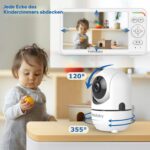 HelloBaby 6 Zoll Baby Monitor mit Kamera – 4000mAh Akku, Nachtsicht & 355° Schwenk – Bild 7