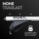 Owen 3.0 L Alu-Dachträger 135cm für geschlossene Relings – 90kg Tragkraft, verstellbar – Bild 5