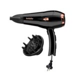 BaByliss Cordkeeper Haartrockner D373E mit Ionen-Technologie & Kabeleinzug – 2000W Föhn für glattes, glänzendes Haar