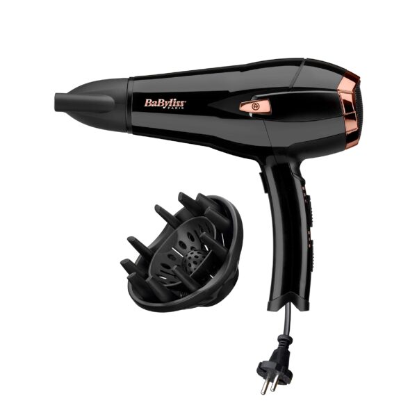 BaByliss Cordkeeper Haartrockner D373E mit Ionen-Technologie & Kabeleinzug – 2000W Föhn für glattes, glänzendes Haar