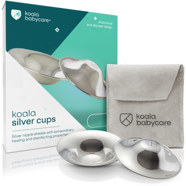 Koala Babycare Silberhütchen Maxi 2er-Set – Brustwarzenschutz aus 925er Silber für stillende Mütter
