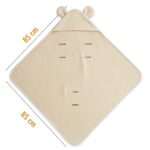 Musselin Einschlagdecke 85x85 cm – Atmungsaktive Babydecke für Babyschale & Kinderwagen – Bild 2