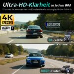 BOTSLAB 4K Dashcam Vorne & Hinten mit STARVIS 2 – GPS, 5,8GHz WiFi & Nachtsicht – Bild 2
