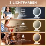 Auxmir Kosmetikspiegel 30X/1X mit LED-Beleuchtung – Dimmbar Schminkspiegel für Zuhause & Reisen – Bild 4