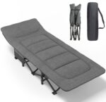 ATORPOK SHOP Campingbett klappbar bis 200 kg – Feldbett mit Kissen für Camping & Outdoor